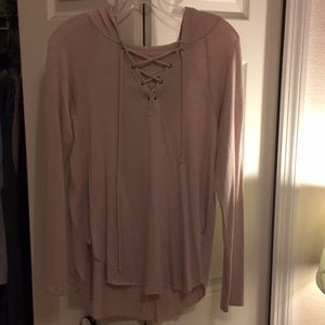 American Eagle Soft and Sexy Plush pink hoodie.